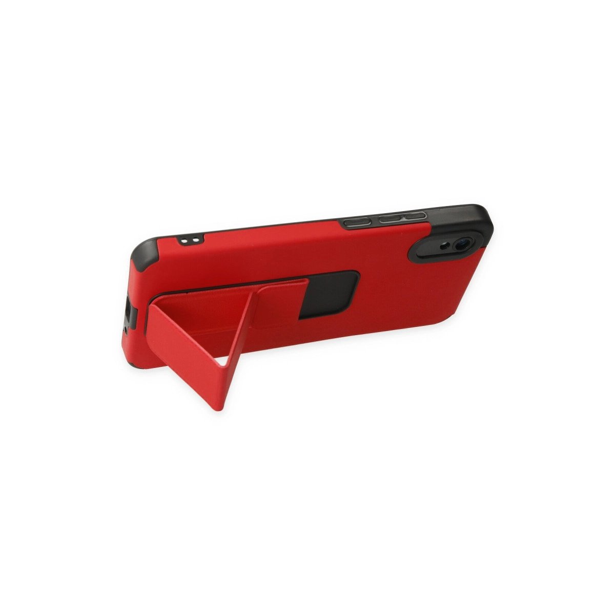 Xiaomi Redmi 9a Kılıf Mega Standlı Silikon - Kırmızı Xiaomi Redmi 9a Kılıf Mega Standlı Silikon - Kırmızı