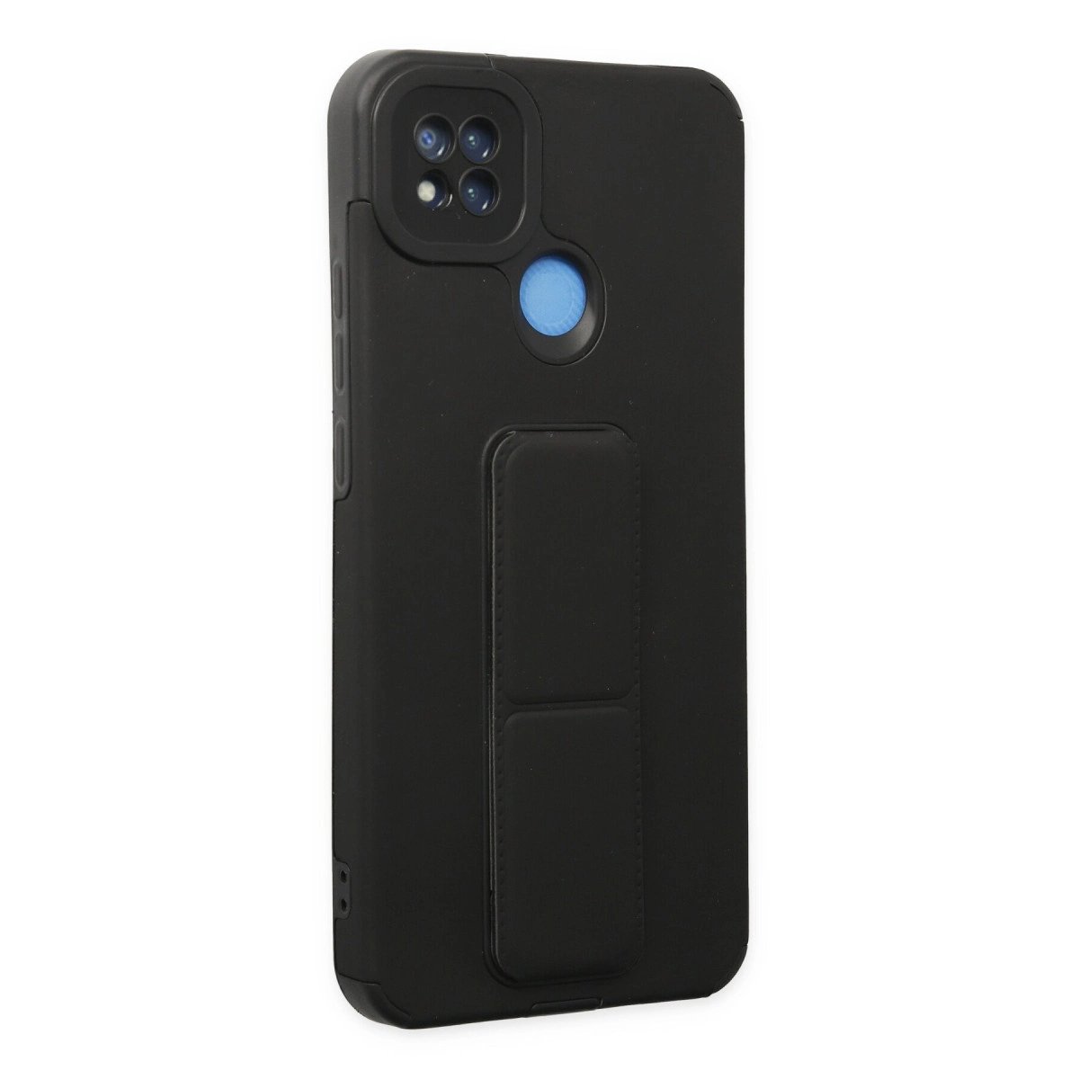 Xiaomi Redmi 9c Kılıf Mega Standlı Silikon - Siyah Xiaomi Redmi 9c Kılıf Mega Standlı Silikon - Siyah