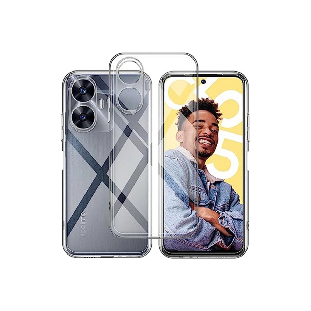 Realme C55 Kılıf Lüx Şeffaf Silikon Realme C55 Kılıf Lüx Şeffaf Silikon
