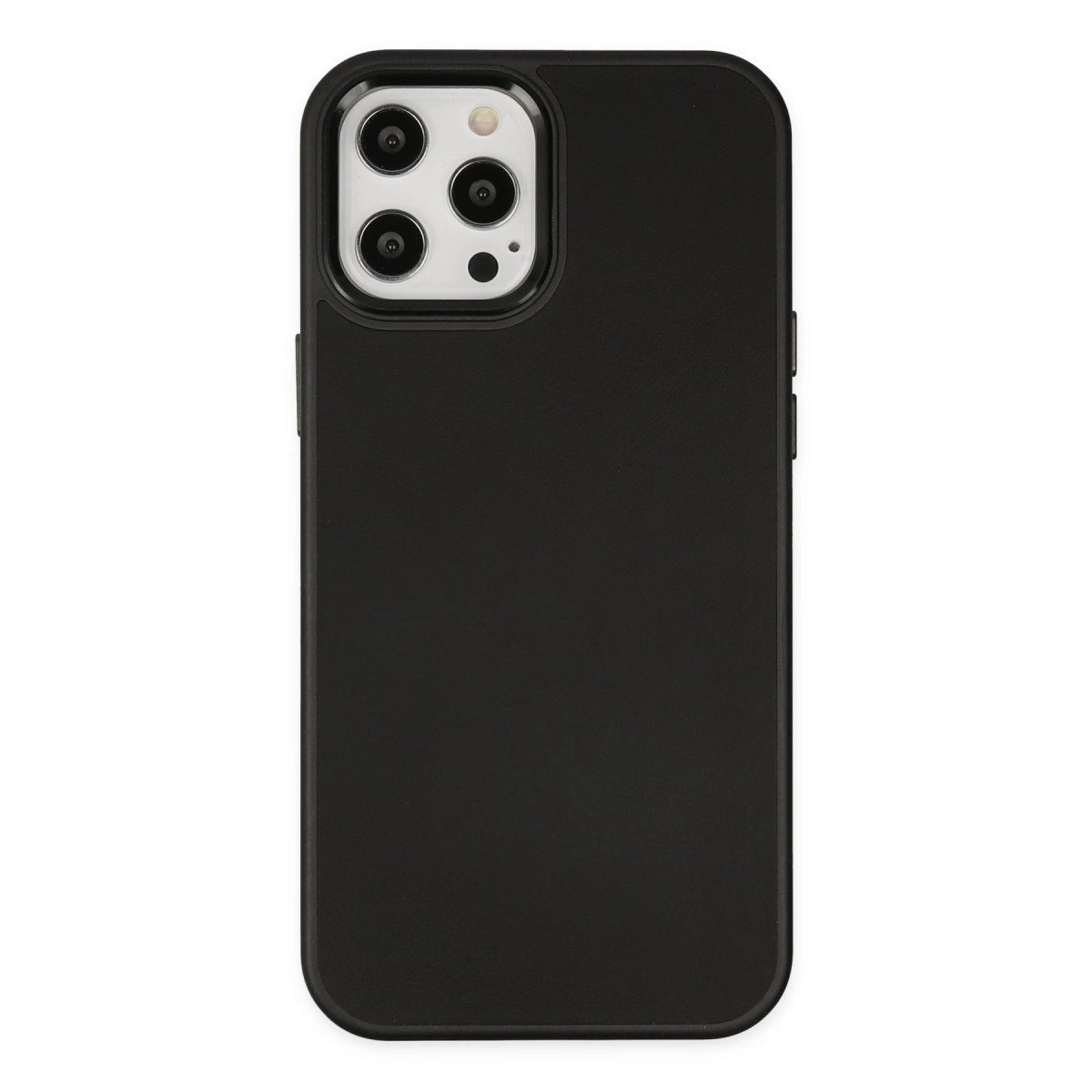 İphone 12 Pro Max Kılıf Asya Deri Silikon - Siyah