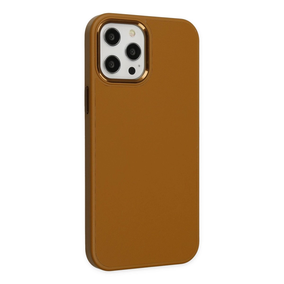 İphone 12 Pro Max Kılıf Asya Deri Silikon - Kahverengi İphone 12 Pro Max Kılıf Asya Deri Silikon - Kahverengi