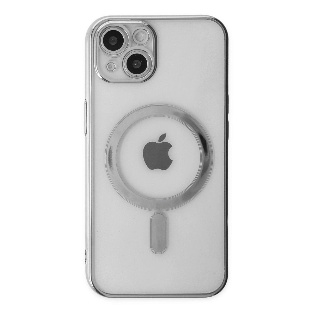 İphone 14 Plus Kılıf Magneticsafe Lazer Silikon - Gümüş İphone 14 Plus Kılıf Magneticsafe Lazer Silikon - Gümüş