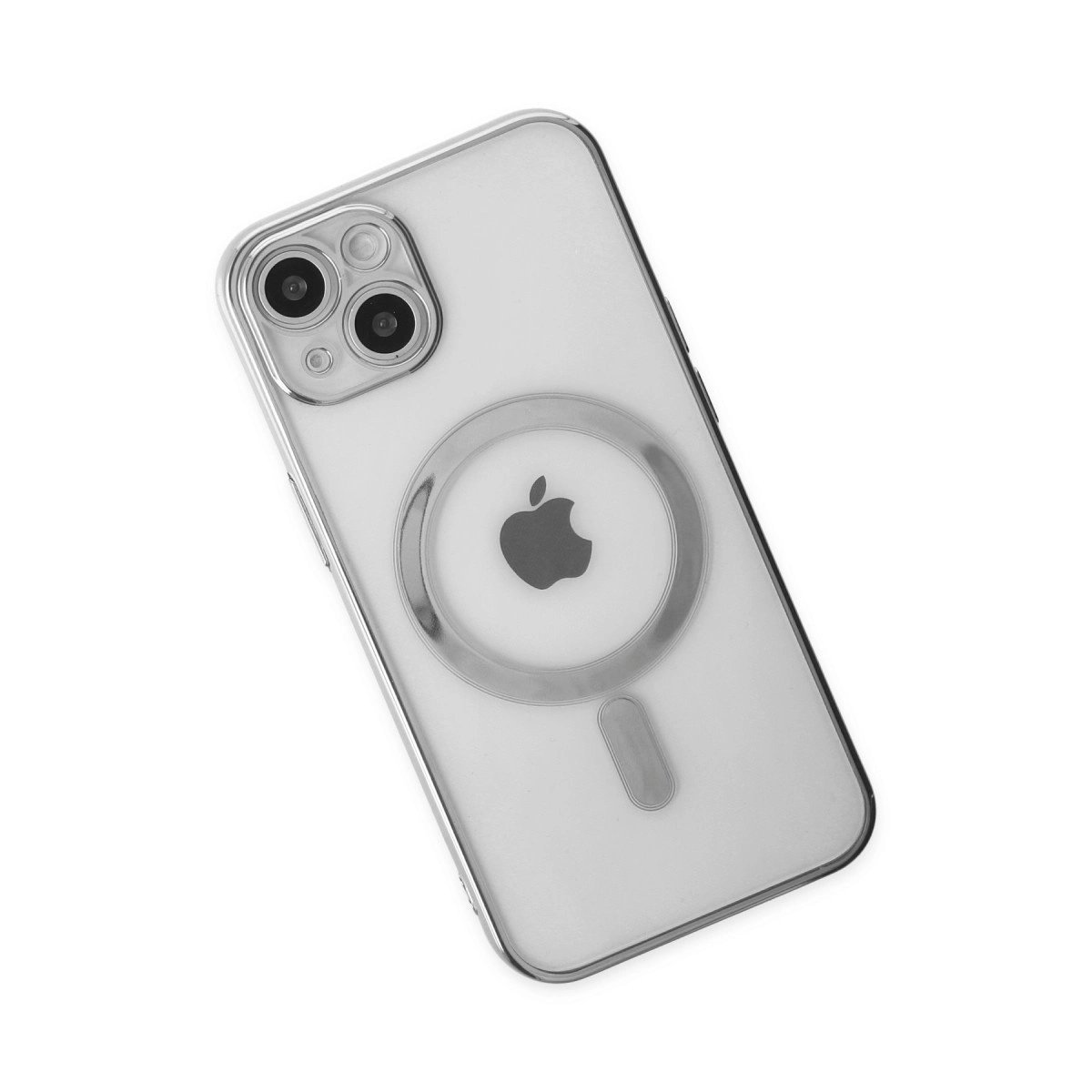 İphone 14 Plus Kılıf Magneticsafe Lazer Silikon - Gümüş İphone 14 Plus Kılıf Magneticsafe Lazer Silikon - Gümüş