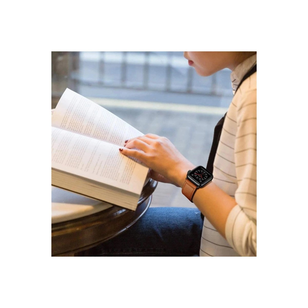 Apple Watch 38mm Kr415 Luaz Deri Kordon - Pembe