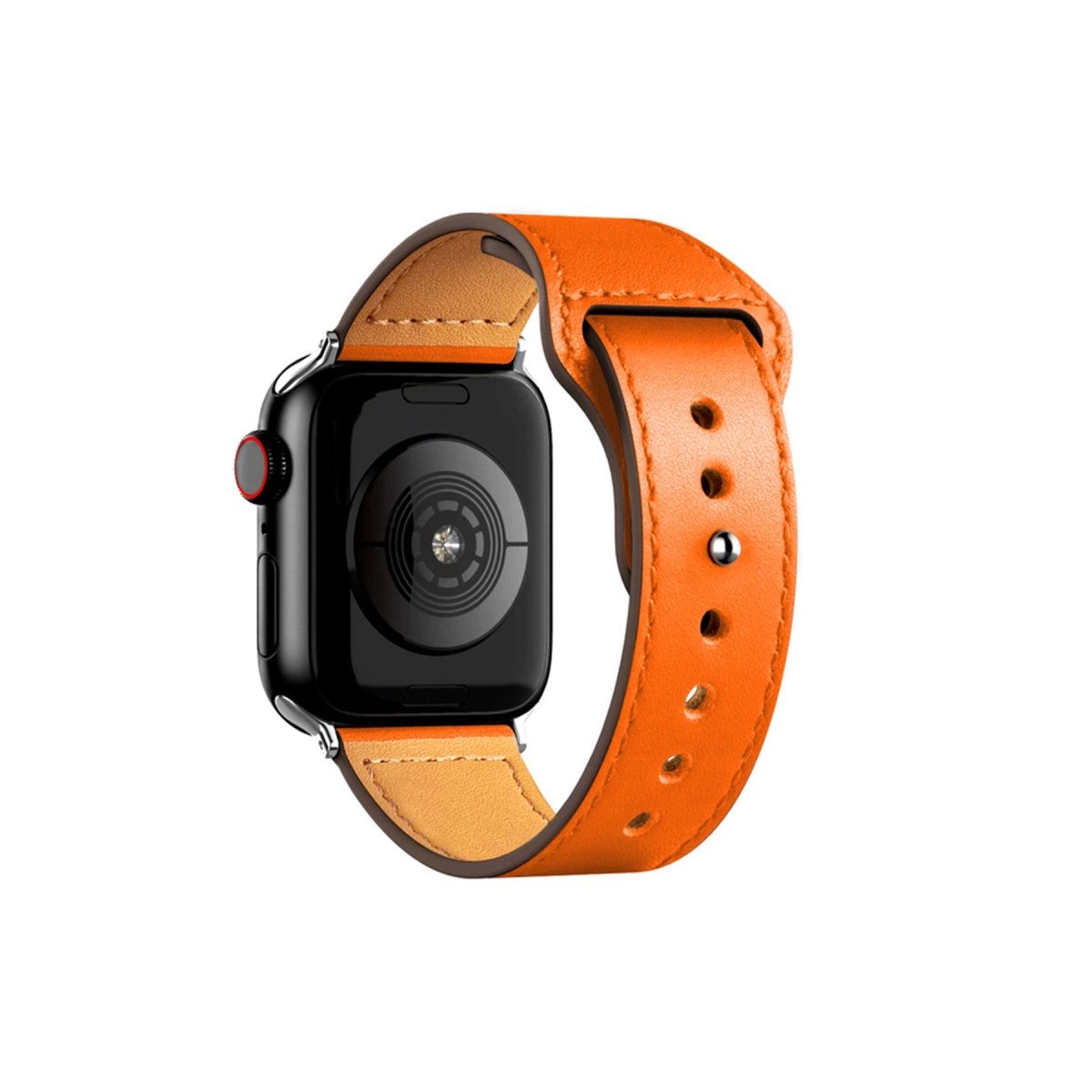 Apple Watch 38mm Kr415 Luaz Deri Kordon - Turuncu Apple Watch 38mm Kr415 Luaz Deri Kordon - Turuncu