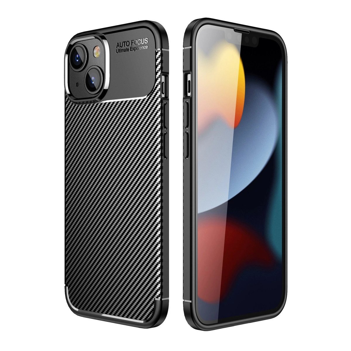 İphone 14 Plus Kılıf Auto Focus Karbon Kapak - Siyah İphone 14 Plus Kılıf Auto Focus Karbon Kapak - Siyah