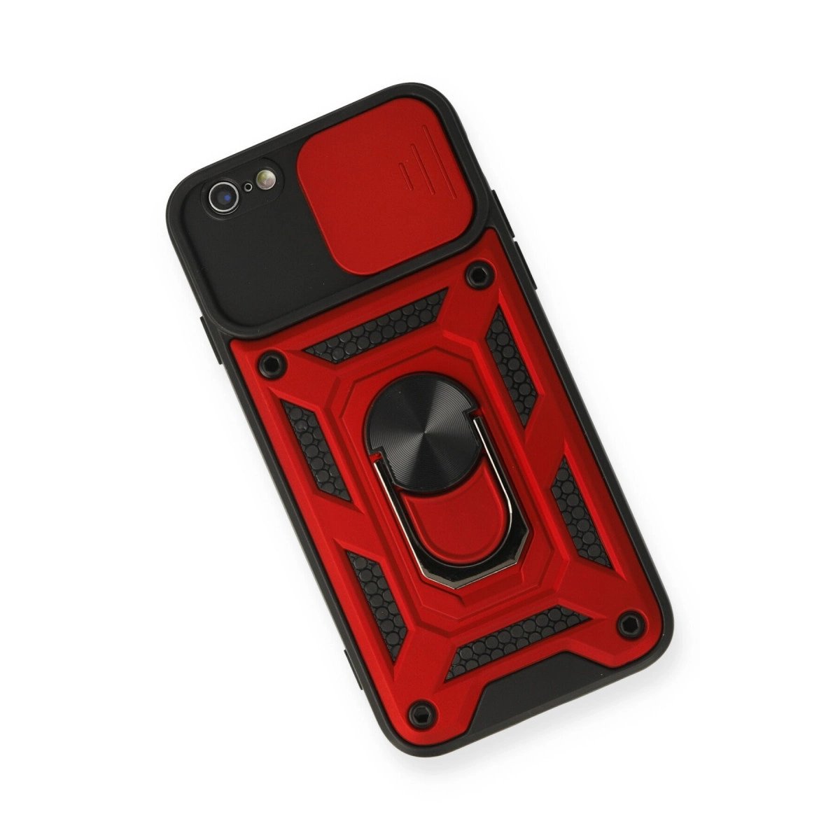 İphone 6 Kılıf Pars Lens Yüzüklü Silikon - Kırmızı İphone 6 Kılıf Pars Lens Yüzüklü Silikon - Kırmızı