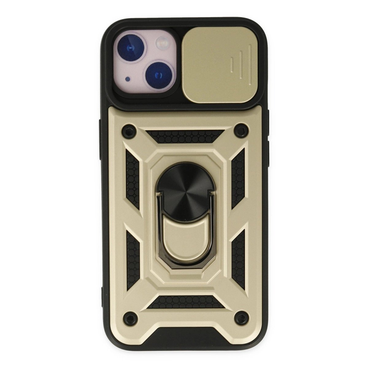 İphone 14 Kılıf Pars Lens Yüzüklü Silikon - Gold İphone 14 Kılıf Pars Lens Yüzüklü Silikon - Gold