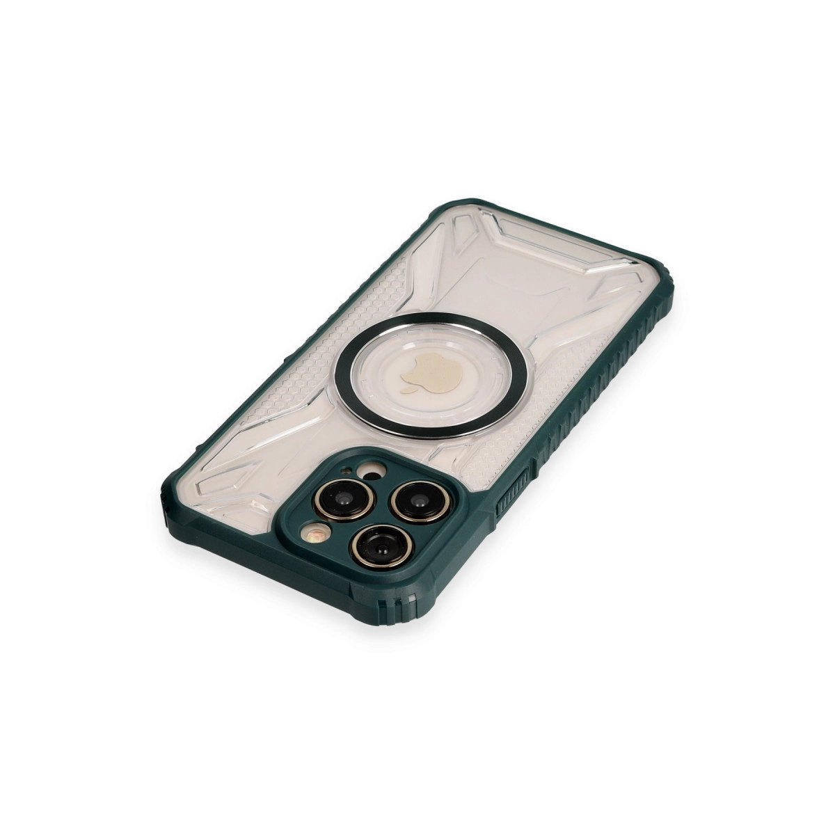İphone 12 Pro Max Kılıf Prag Magneticsafe Kapak - Koyu Yeşil İphone 12 Pro Max Kılıf Prag Magneticsafe Kapak - Koyu Yeşil