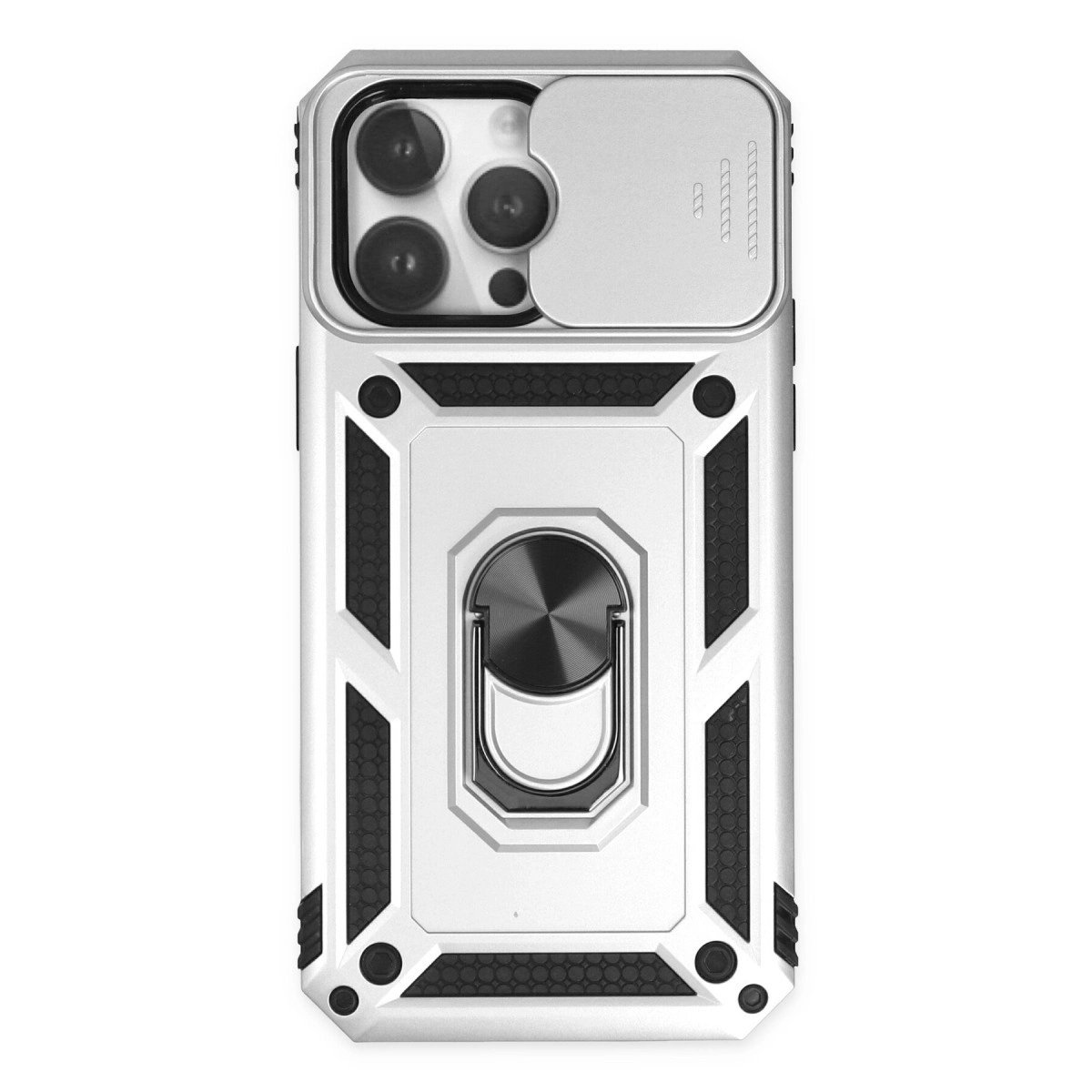 İphone 14 Pro Kılıf Pars Lens Yüzüklü Silikon - Gümüş İphone 14 Pro Kılıf Pars Lens Yüzüklü Silikon - Gümüş