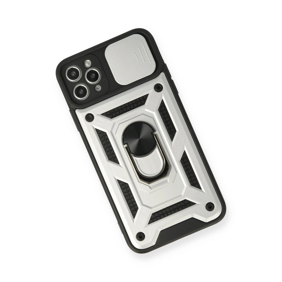 İphone 11 Pro Kılıf Pars Lens Yüzüklü Silikon - Gümüş İphone 11 Pro Kılıf Pars Lens Yüzüklü Silikon - Gümüş