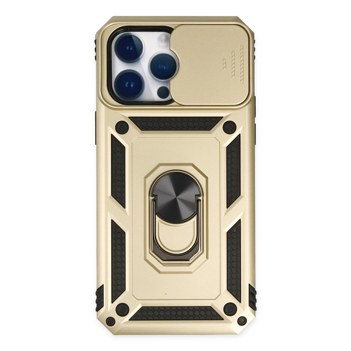 İphone 14 Pro Max Kılıf Pars Lens Yüzüklü Silikon - Gold İphone 14 Pro Max Kılıf Pars Lens Yüzüklü Silikon - Gold