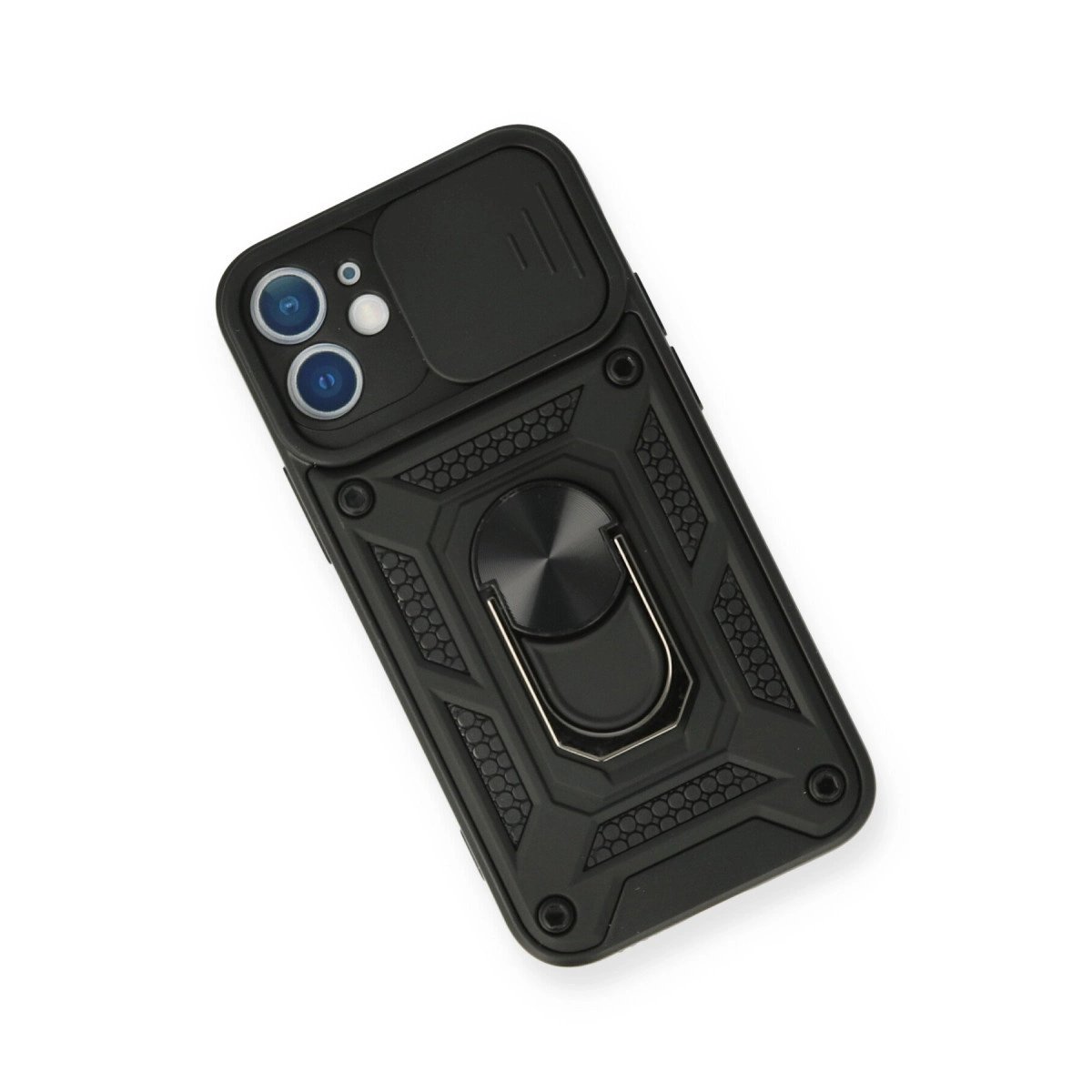 İphone 12 Mini Kılıf Pars Lens Yüzüklü Silikon - Siyah İphone 12 Mini Kılıf Pars Lens Yüzüklü Silikon - Siyah