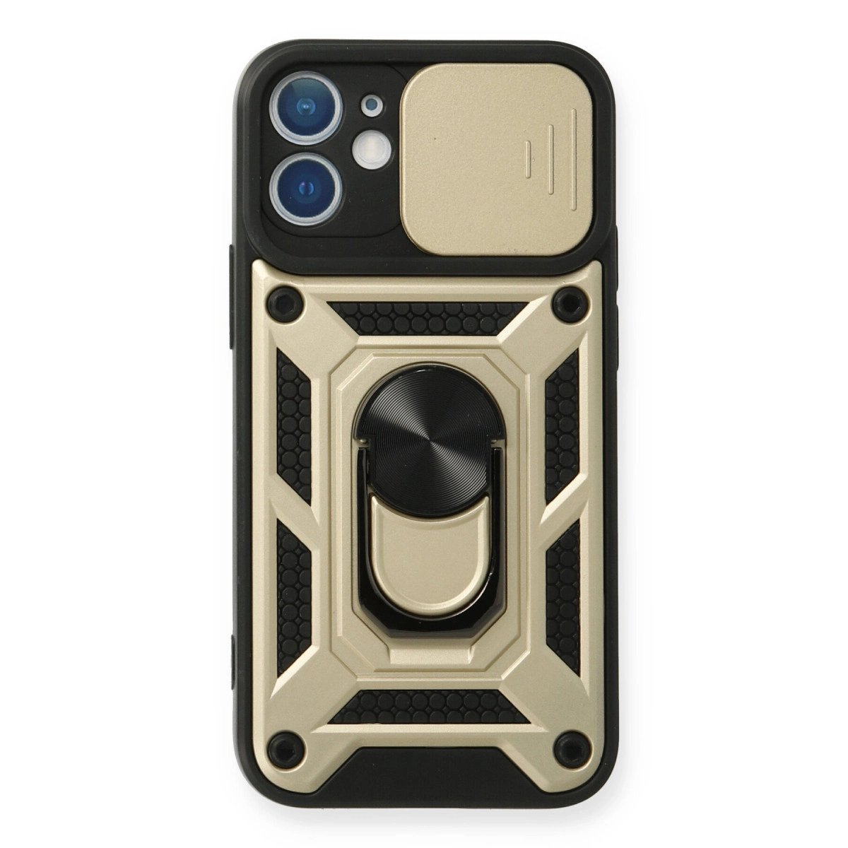 İphone 12 Mini Kılıf Pars Lens Yüzüklü Silikon - Gold İphone 12 Mini Kılıf Pars Lens Yüzüklü Silikon - Gold