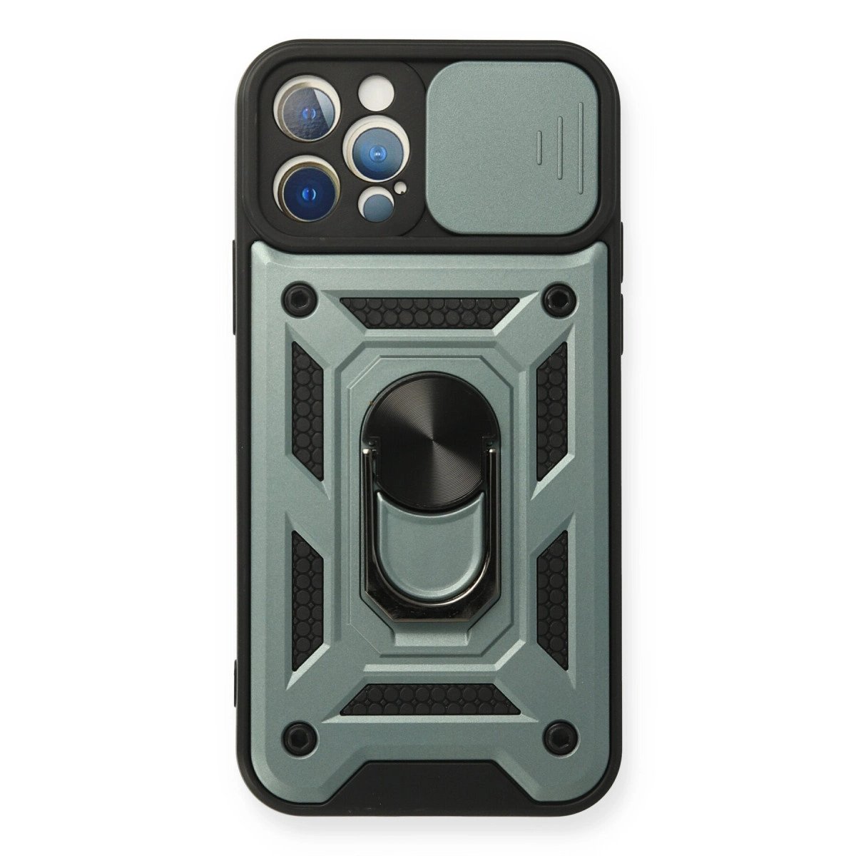 İphone 12 Pro Kılıf Pars Lens Yüzüklü Silikon - Yeşil İphone 12 Pro Kılıf Pars Lens Yüzüklü Silikon - Yeşil