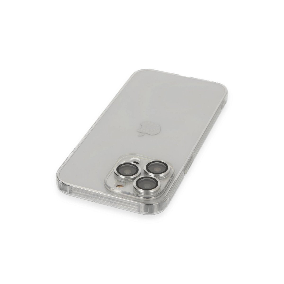 İphone 13 Pro Max Kılıf Luko Lens Silikon - Gümüş
