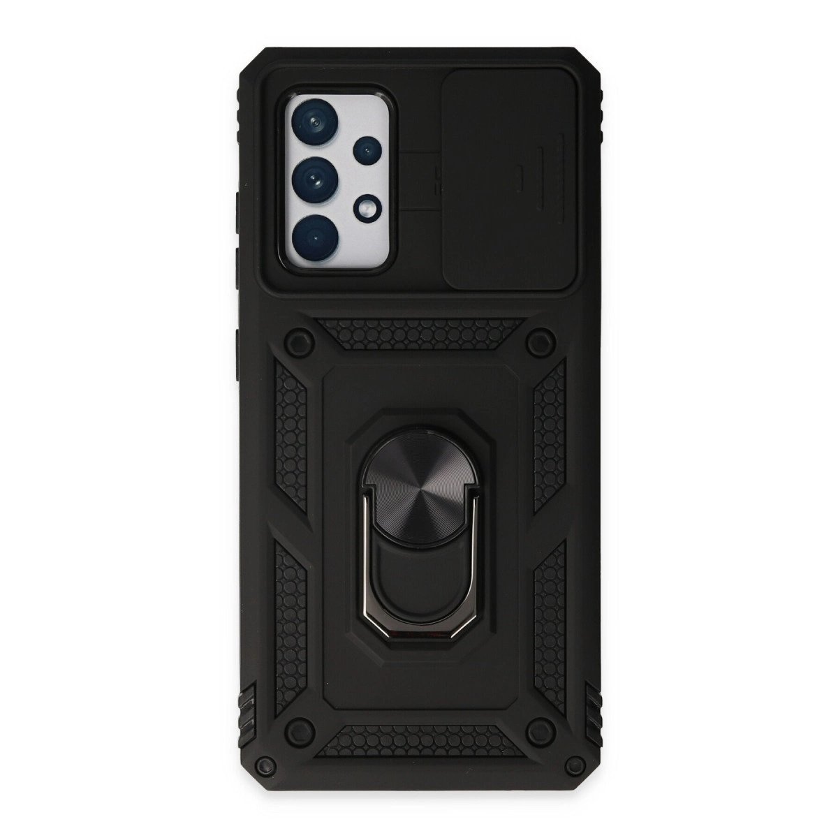 Samsung Galaxy A72 Kılıf Pars Lens Yüzüklü Silikon - Siyah Samsung Galaxy A72 Kılıf Pars Lens Yüzüklü Silikon - Siyah