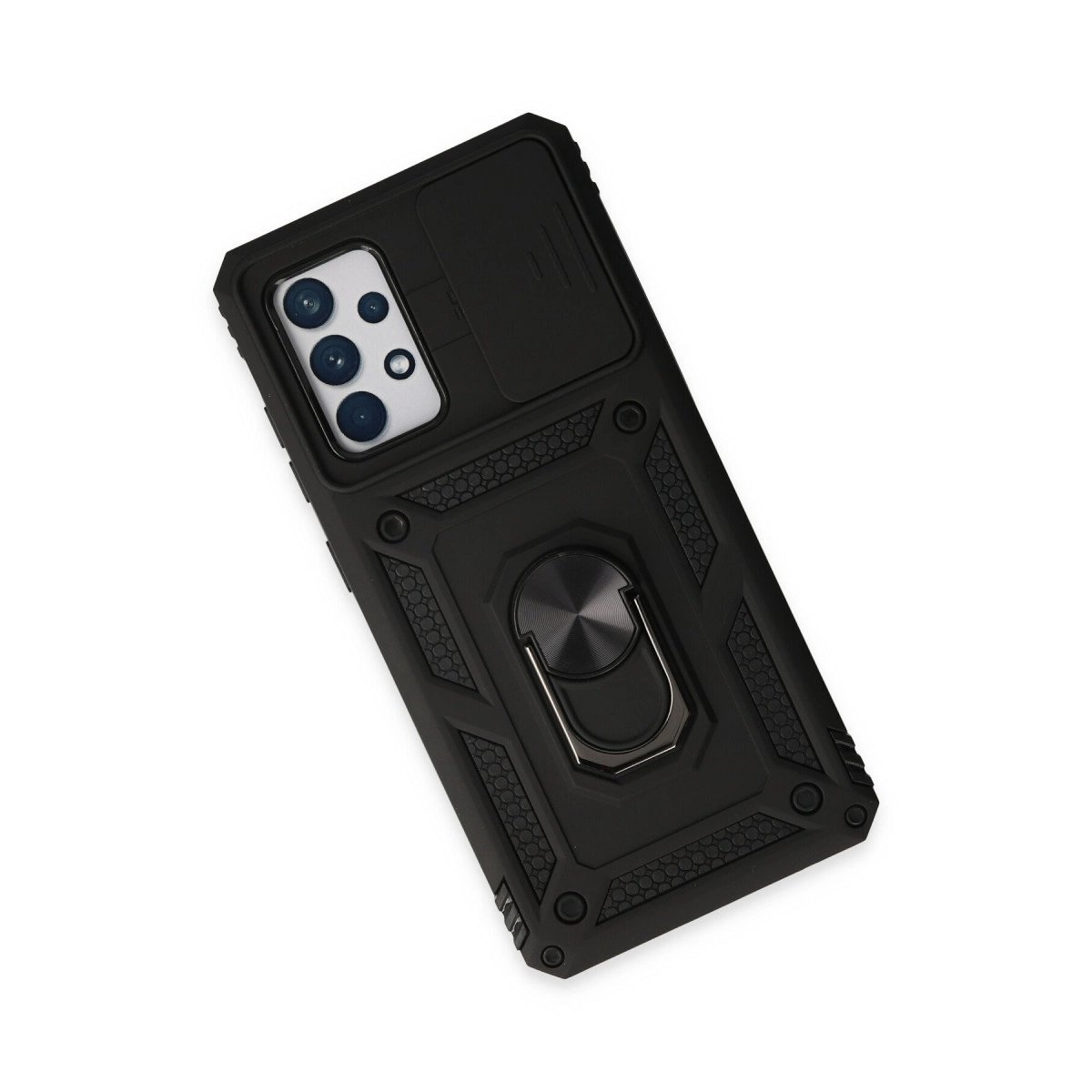 Samsung Galaxy A72 Kılıf Pars Lens Yüzüklü Silikon - Siyah Samsung Galaxy A72 Kılıf Pars Lens Yüzüklü Silikon - Siyah