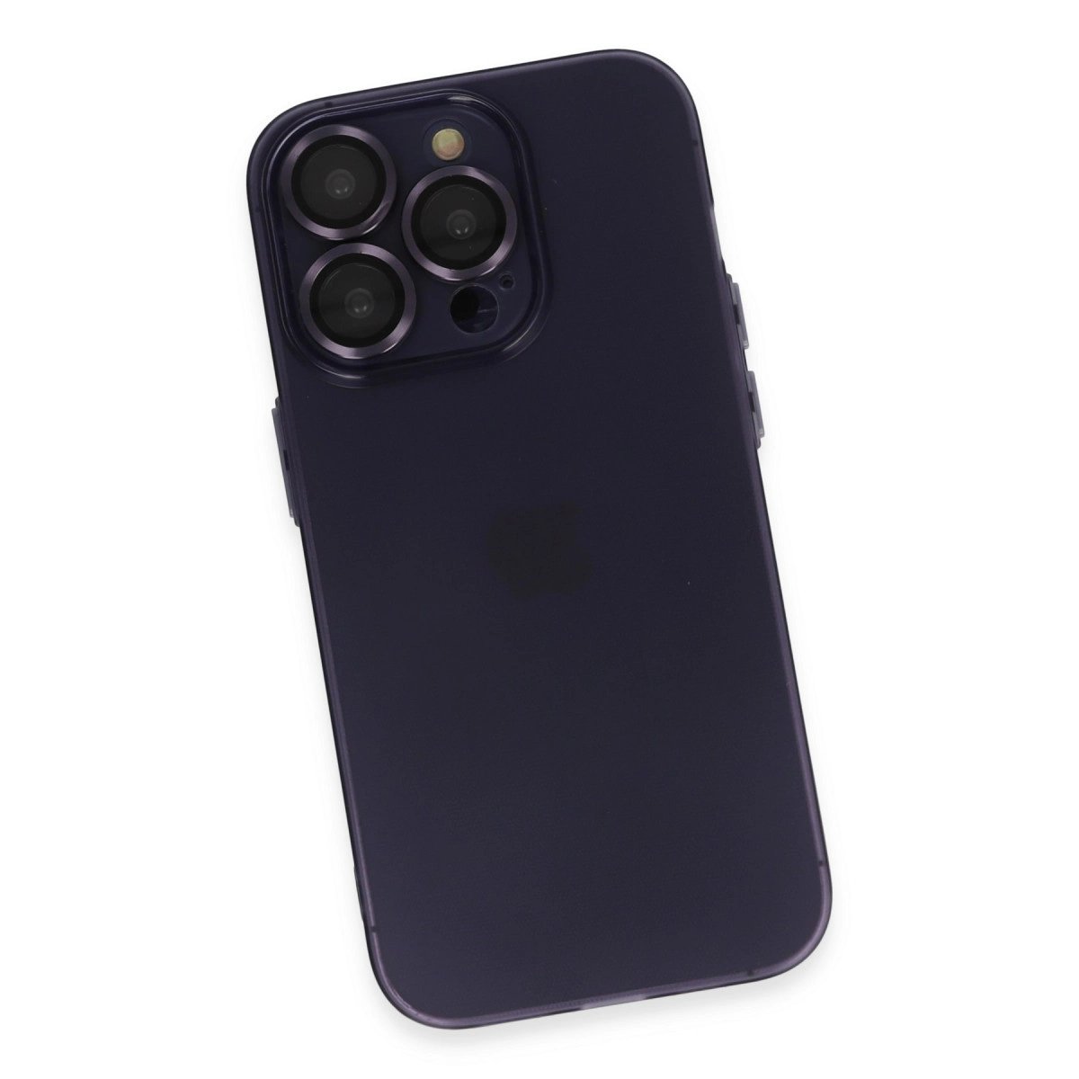 İphone 14 Pro Max Kılıf Luko Lens Silikon - Derin Mor