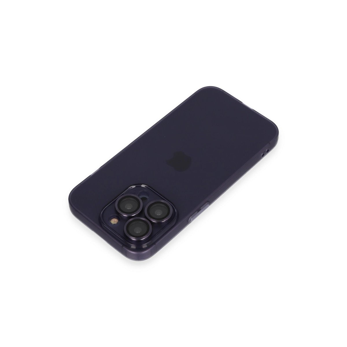 İphone 14 Pro Max Kılıf Luko Lens Silikon - Derin Mor