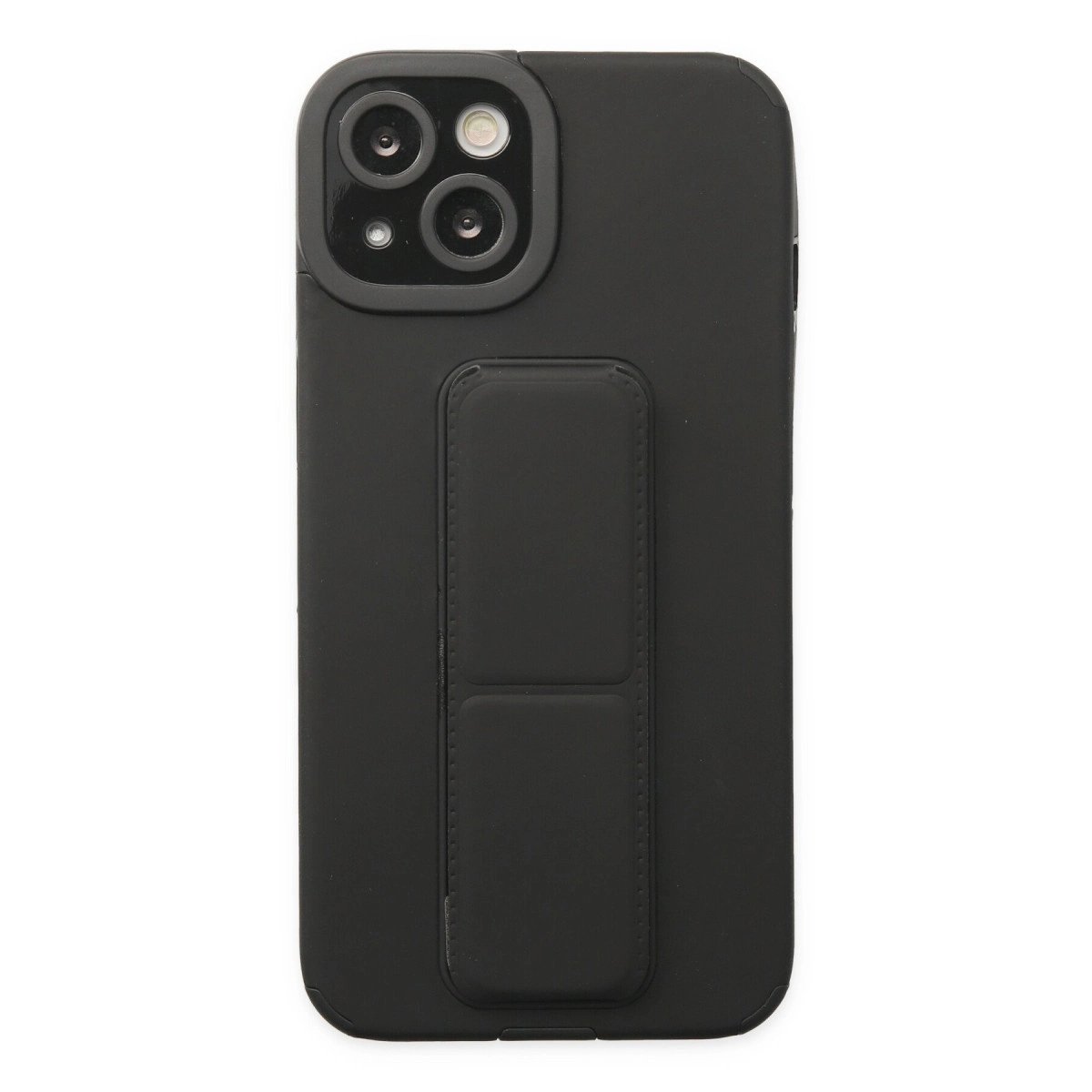 İphone 14 Plus Kılıf Mega Standlı Silikon - Siyah İphone 14 Plus Kılıf Mega Standlı Silikon - Siyah