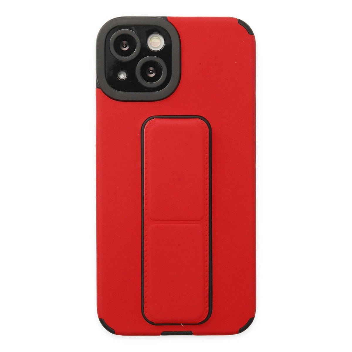 İphone 14 Plus Kılıf Mega Standlı Silikon - Kırmızı İphone 14 Plus Kılıf Mega Standlı Silikon - Kırmızı