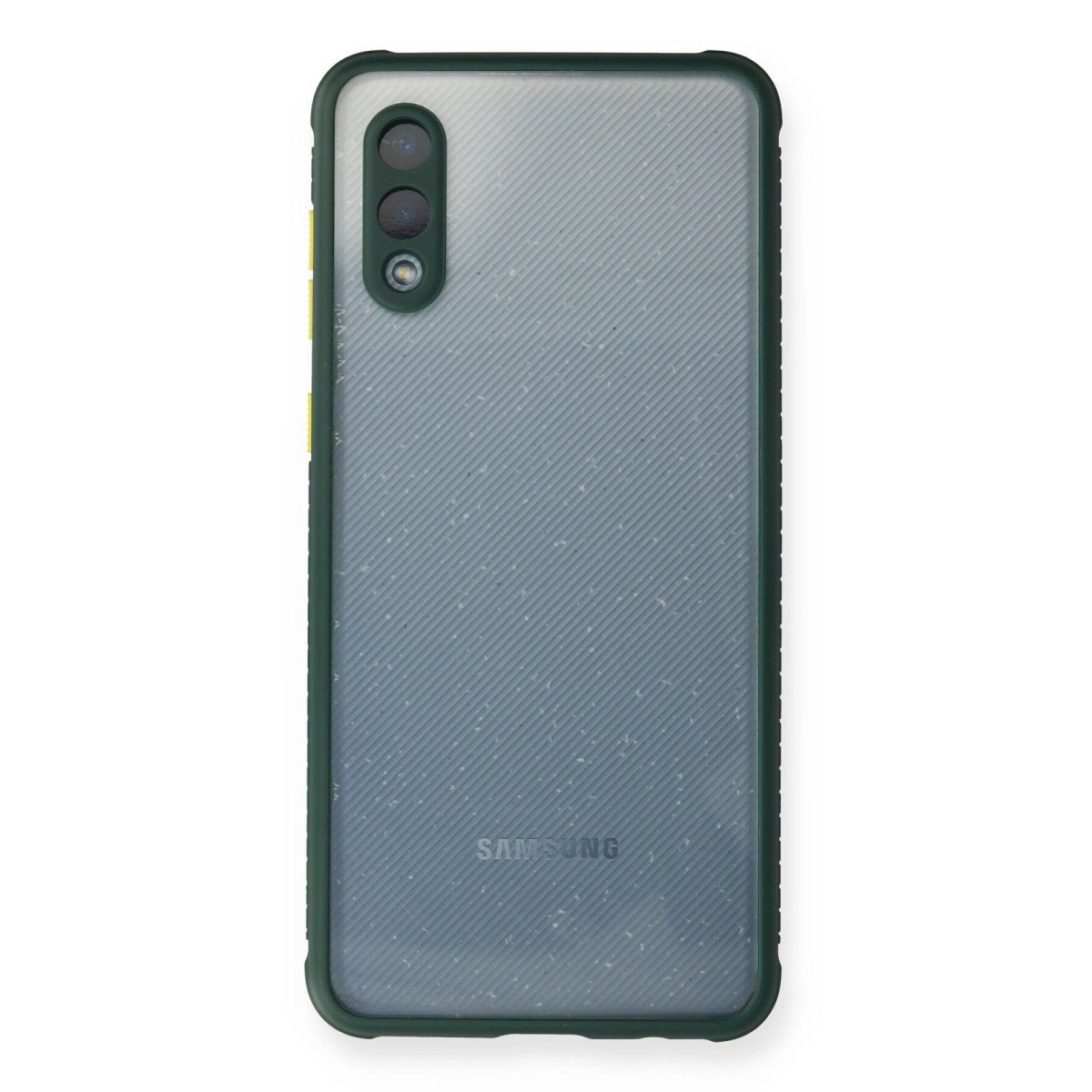Samsung Galaxy A02 Kılıf Miami Şeffaf Silikon - Koyu Yeşil Samsung Galaxy A02 Kılıf Miami Şeffaf Silikon - Koyu Yeşil