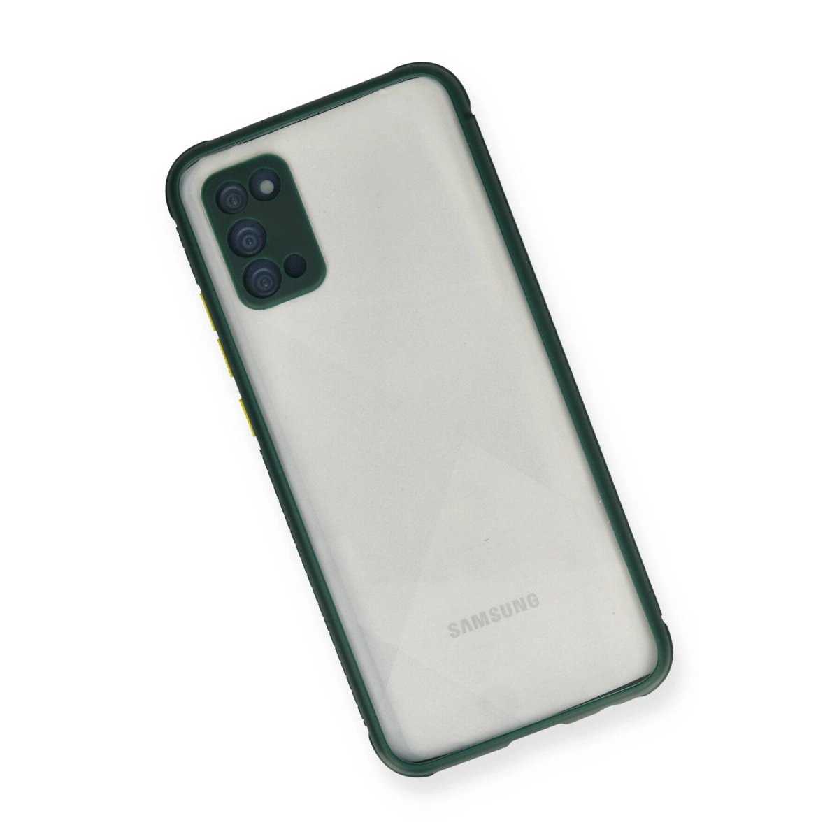 Samsung Galaxy A02s Kılıf Miami Şeffaf Silikon - Koyu Yeşil Samsung Galaxy A02s Kılıf Miami Şeffaf Silikon - Koyu Yeşil