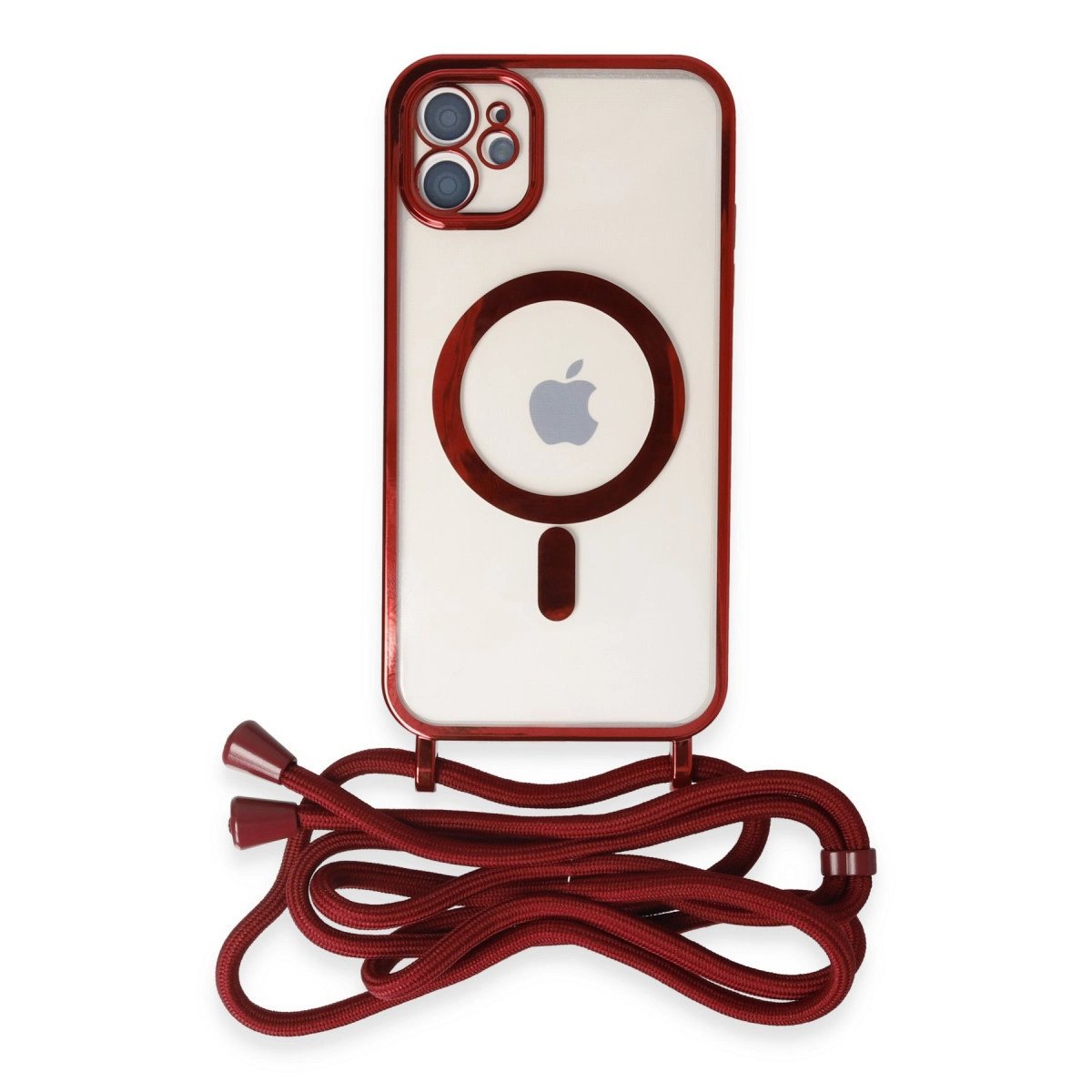 İphone 11 Kılıf Divo Lazer Askılı Magsafe Kapak - Kırmızı İphone 11 Kılıf Divo Lazer Askılı Magsafe Kapak - Kırmızı