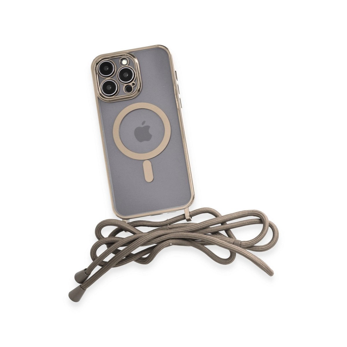 İphone 12 Pro Kılıf Divo Lazer Askılı Magsafe Kapak - Gold İphone 12 Pro Kılıf Divo Lazer Askılı Magsafe Kapak - Gold