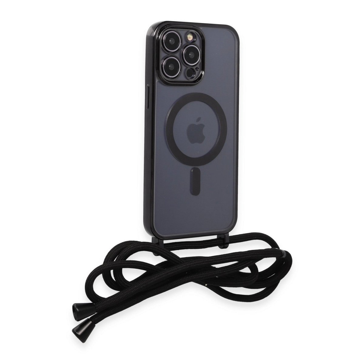 İphone 13 Pro Kılıf Divo Lazer Askılı Magsafe Kapak - Siyah İphone 13 Pro Kılıf Divo Lazer Askılı Magsafe Kapak - Siyah