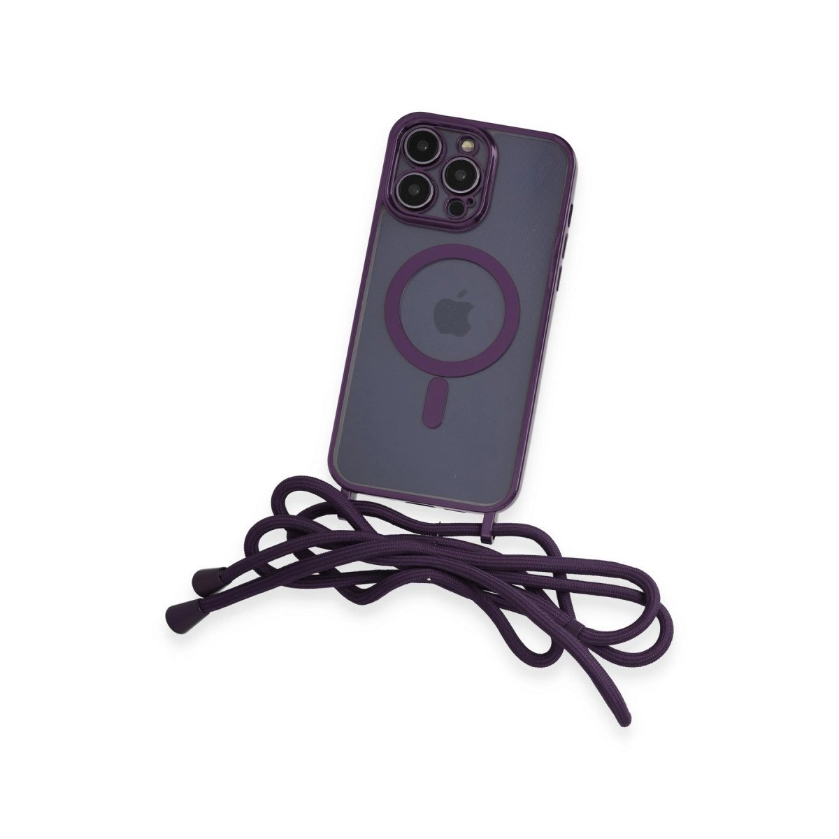 İphone 13 Pro Kılıf Divo Lazer Askılı Magsafe Kapak - Derin Mor İphone 13 Pro Kılıf Divo Lazer Askılı Magsafe Kapak - Derin Mor