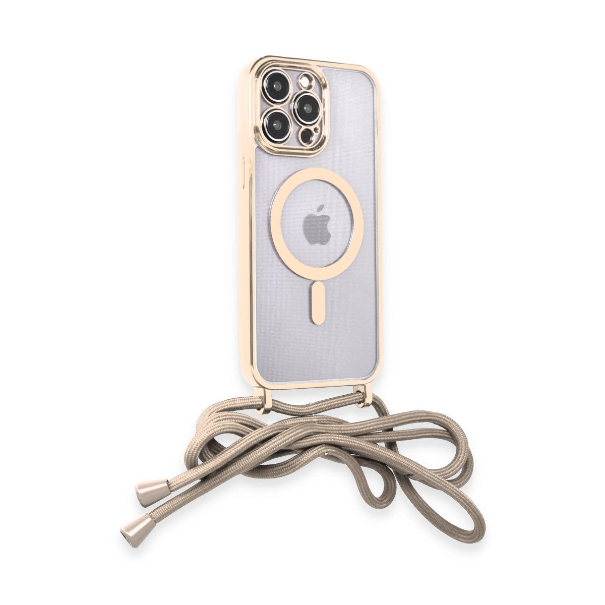 İphone 13 Pro Kılıf Divo Lazer Askılı Magsafe Kapak - Gold İphone 13 Pro Kılıf Divo Lazer Askılı Magsafe Kapak - Gold