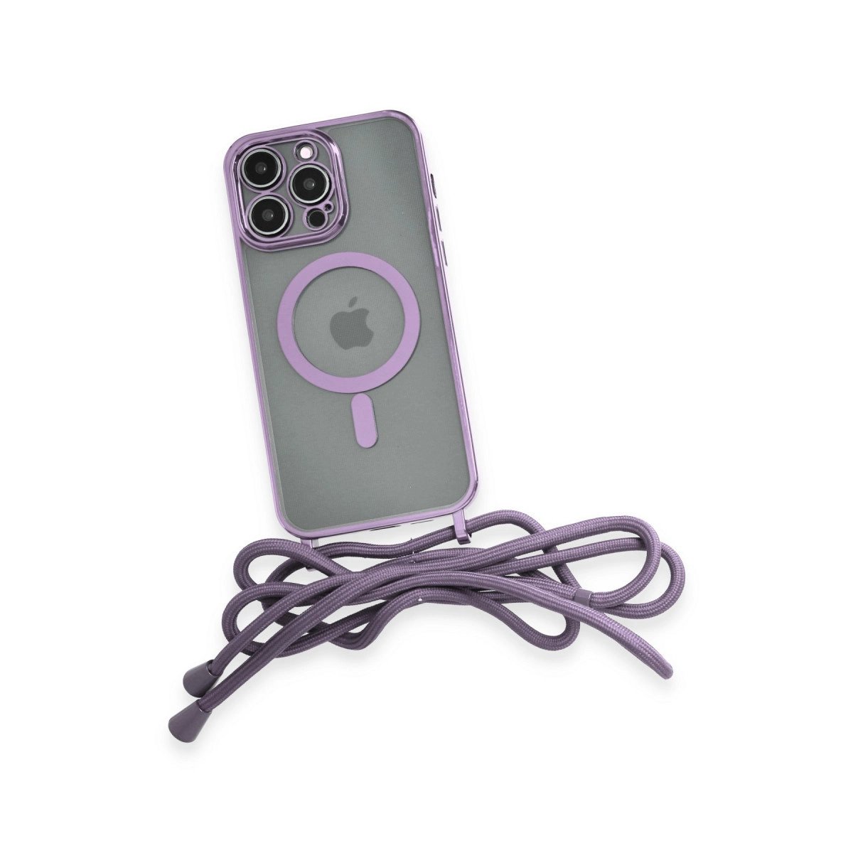 İphone 13 Pro Max Kılıf Divo Lazer Askılı Magsafe Kapak - Lila İphone 13 Pro Max Kılıf Divo Lazer Askılı Magsafe Kapak - Lila
