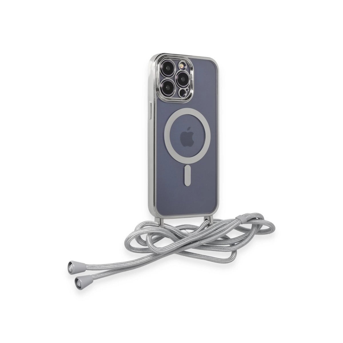 İphone 14 Pro Kılıf Divo Lazer Askılı Magsafe Kapak - Gümüş İphone 14 Pro Kılıf Divo Lazer Askılı Magsafe Kapak - Gümüş