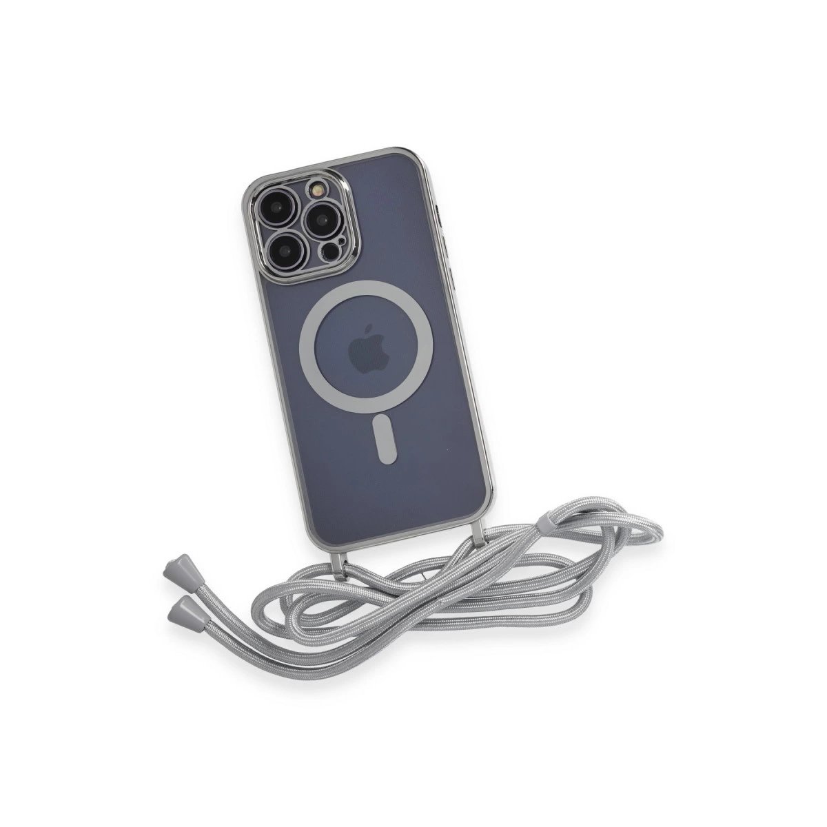 İphone 14 Pro Kılıf Divo Lazer Askılı Magsafe Kapak - Gümüş İphone 14 Pro Kılıf Divo Lazer Askılı Magsafe Kapak - Gümüş