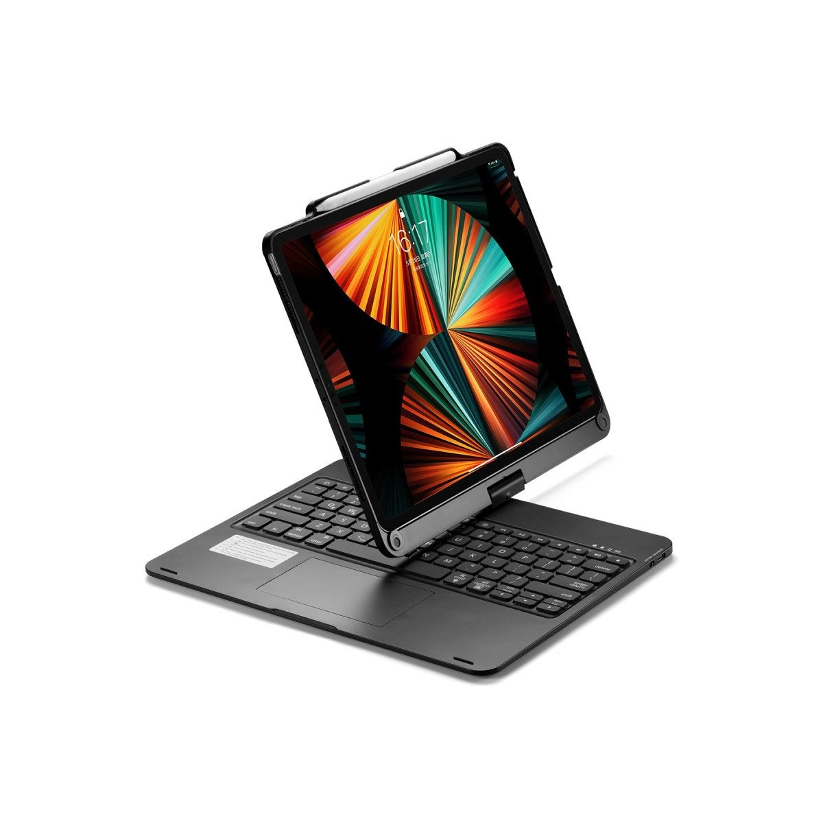 İpad Pro 12.9 (2021) Kılıf Magic Dönen Klavyeli Tablet Kılıf - Siyah İpad Pro 12.9 (2021) Kılıf Magic Dönen Klavyeli Tablet Kılıf - Siyah