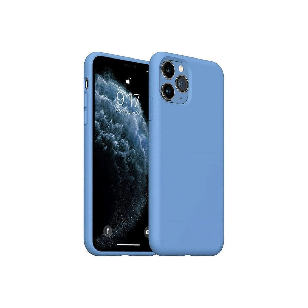 İphone 11 Pro Max Kılıf Nano İçi Kadife Silikon - Mavi