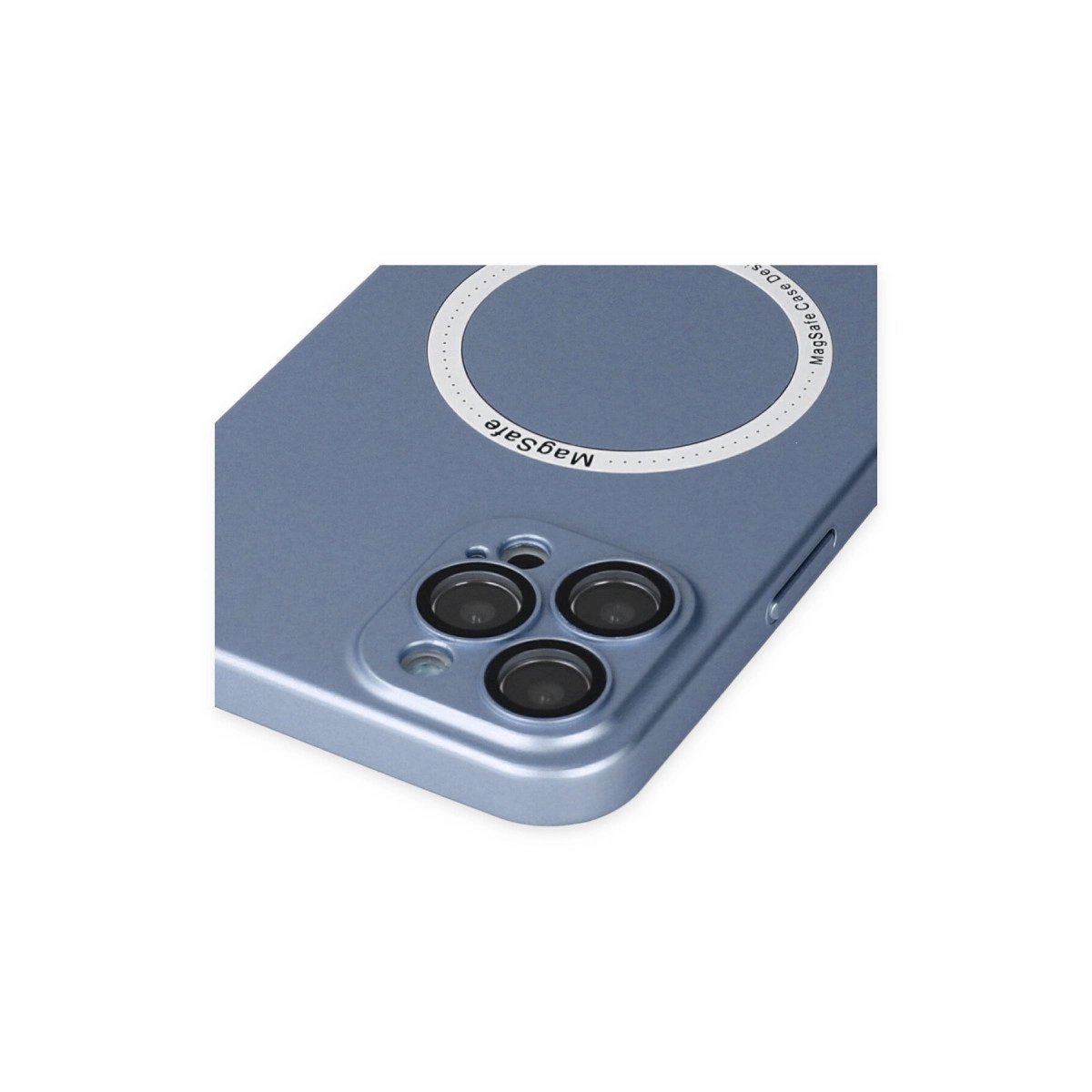 İphone 12 Pro Kılıf Jack Magneticsafe Lens Silikon - Sierra Blue