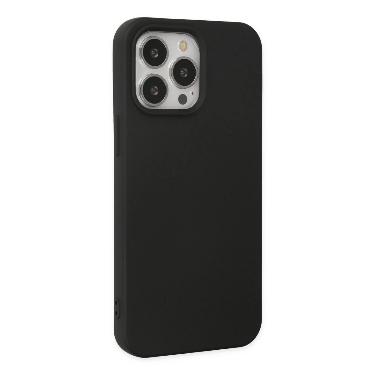 İphone 14 Pro Max Kılıf Nano İçi Kadife Silikon - Siyah İphone 14 Pro Max Kılıf Nano İçi Kadife Silikon - Siyah