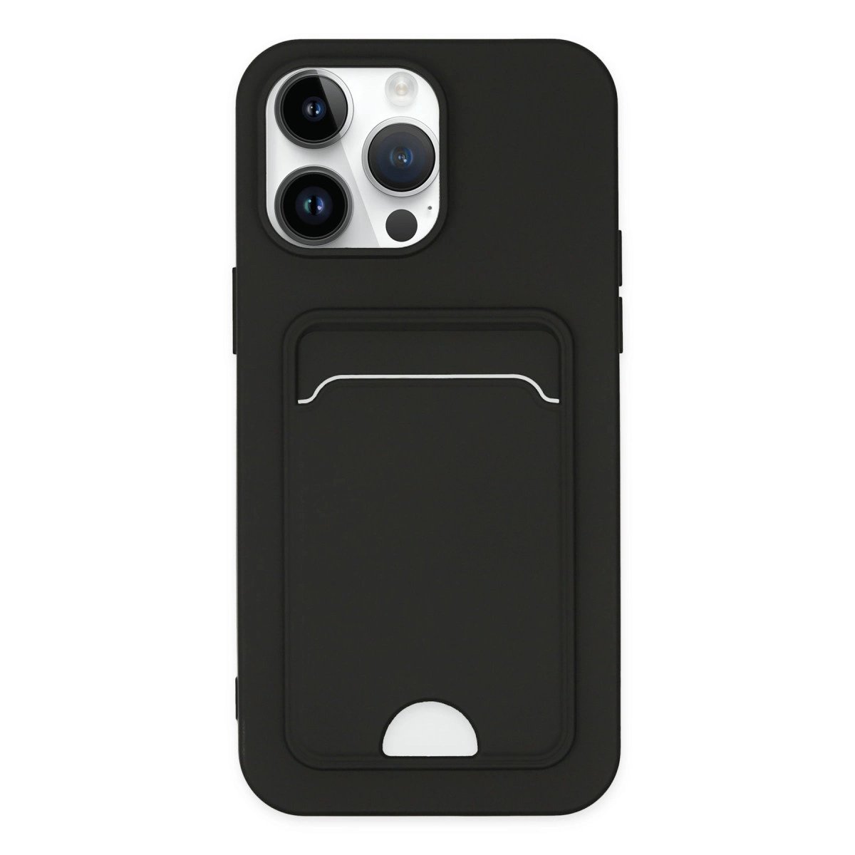 İphone 14 Pro Kılıf Kelvin Kartvizitli Silikon - Siyah İphone 14 Pro Kılıf Kelvin Kartvizitli Silikon - Siyah