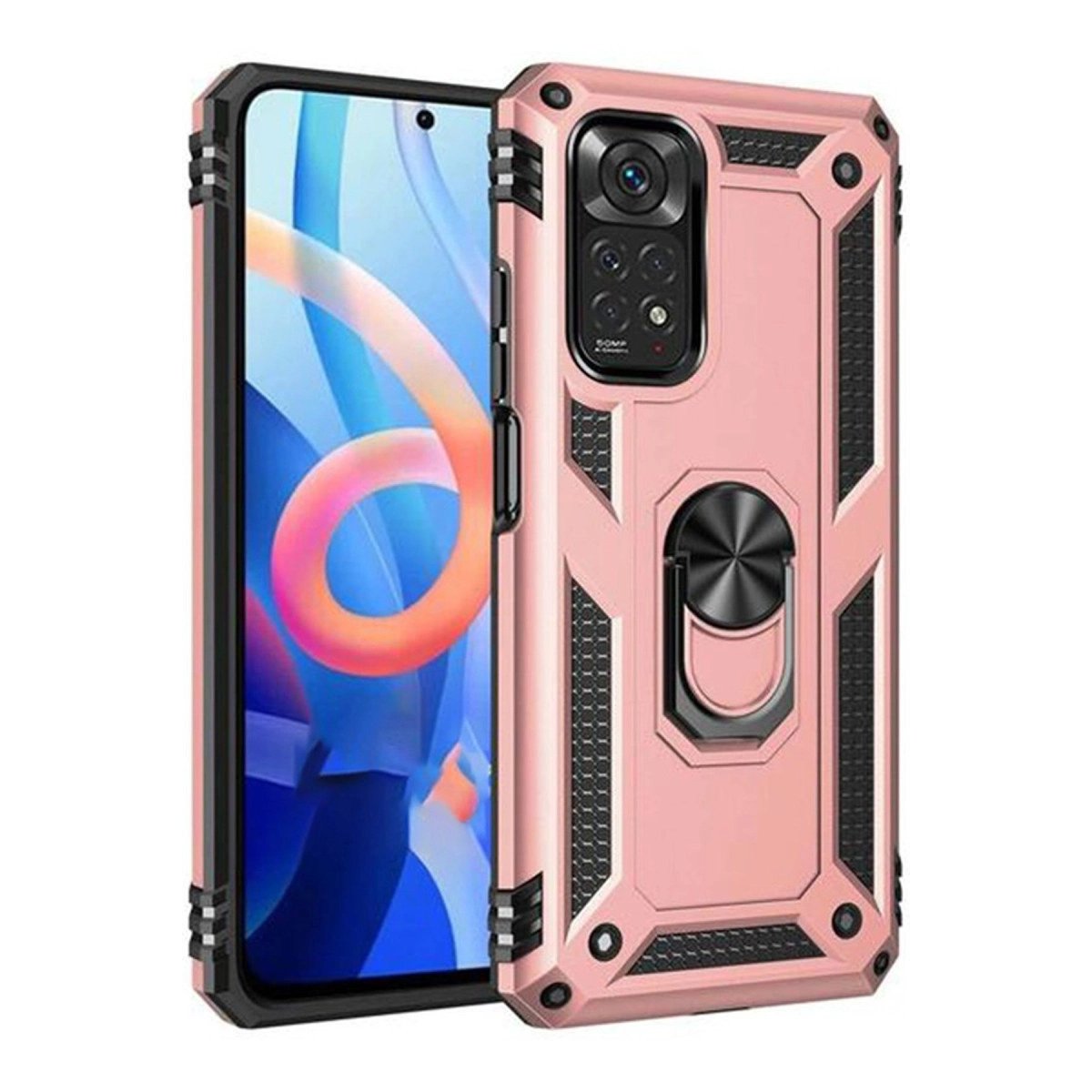 Xiaomi Redmi Note 12s Kılıf Sofya Yüzüklü Silikon Kapak - Rose Xiaomi Redmi Note 12s Kılıf Sofya Yüzüklü Silikon Kapak - Rose