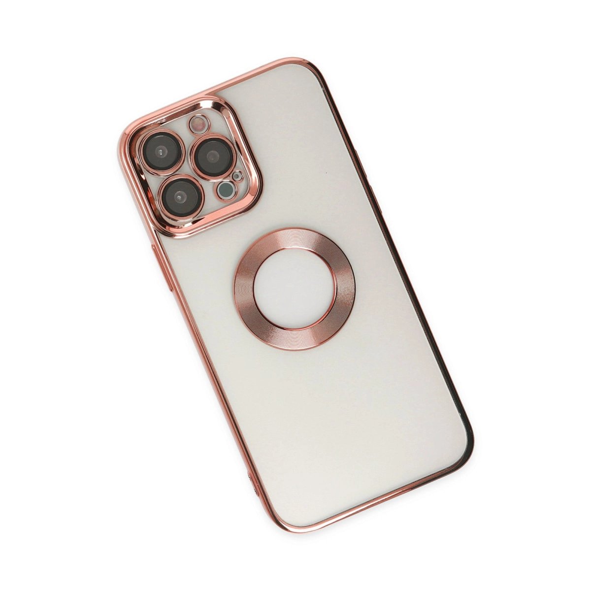 İphone 14 Pro Max Kılıf Slot Silikon - Rose Gold