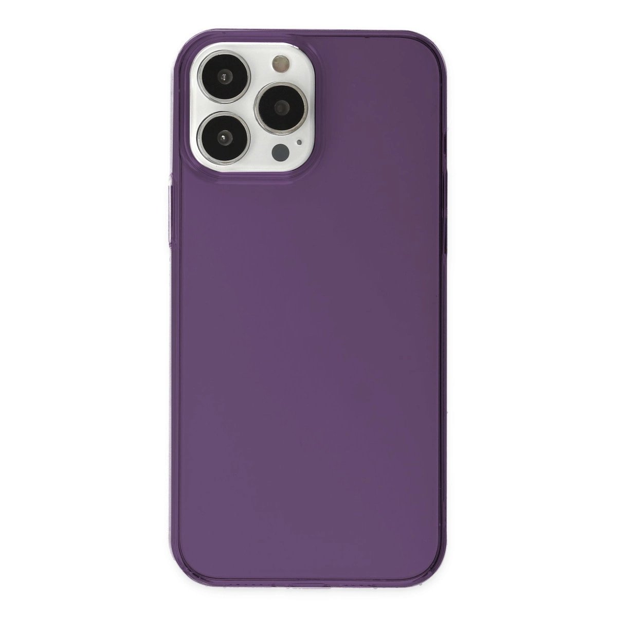 İphone 14 Pro Max Kılıf Pc Sert Şeffaf Kapak - Mor İphone 14 Pro Max Kılıf Pc Sert Şeffaf Kapak - Mor