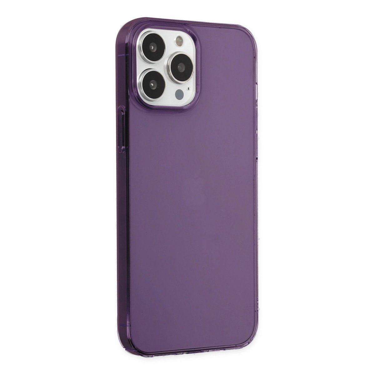 İphone 14 Pro Max Kılıf Pc Sert Şeffaf Kapak - Mor İphone 14 Pro Max Kılıf Pc Sert Şeffaf Kapak - Mor