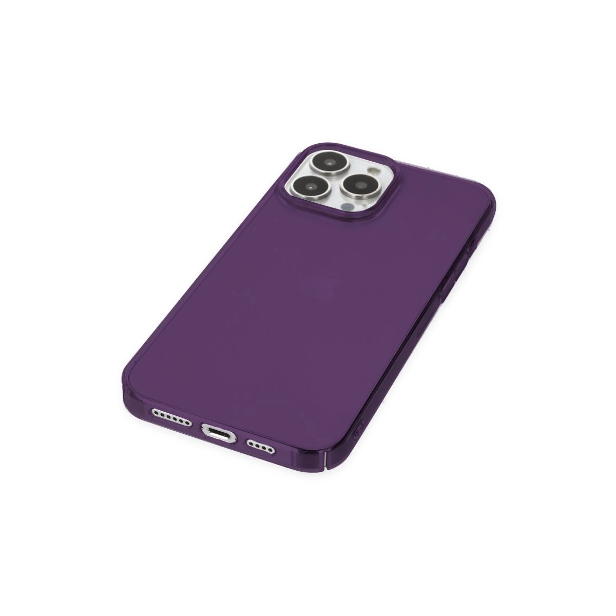 İphone 14 Pro Max Kılıf Pc Sert Şeffaf Kapak - Mor İphone 14 Pro Max Kılıf Pc Sert Şeffaf Kapak - Mor