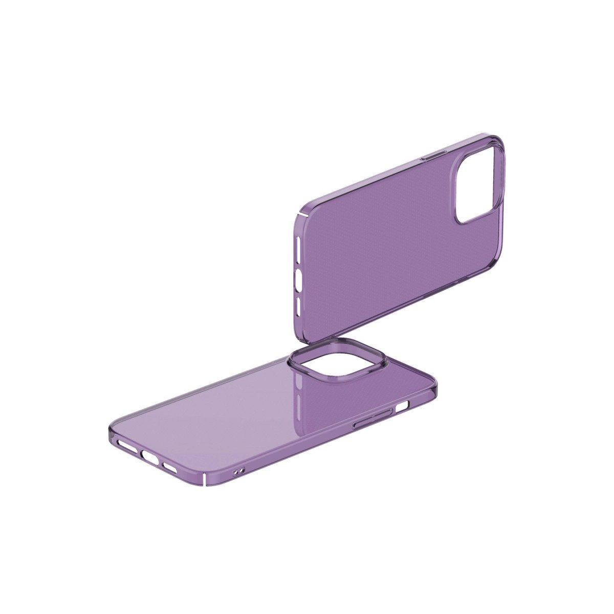 İphone 14 Pro Max Kılıf Pc Sert Şeffaf Kapak - Mor İphone 14 Pro Max Kılıf Pc Sert Şeffaf Kapak - Mor