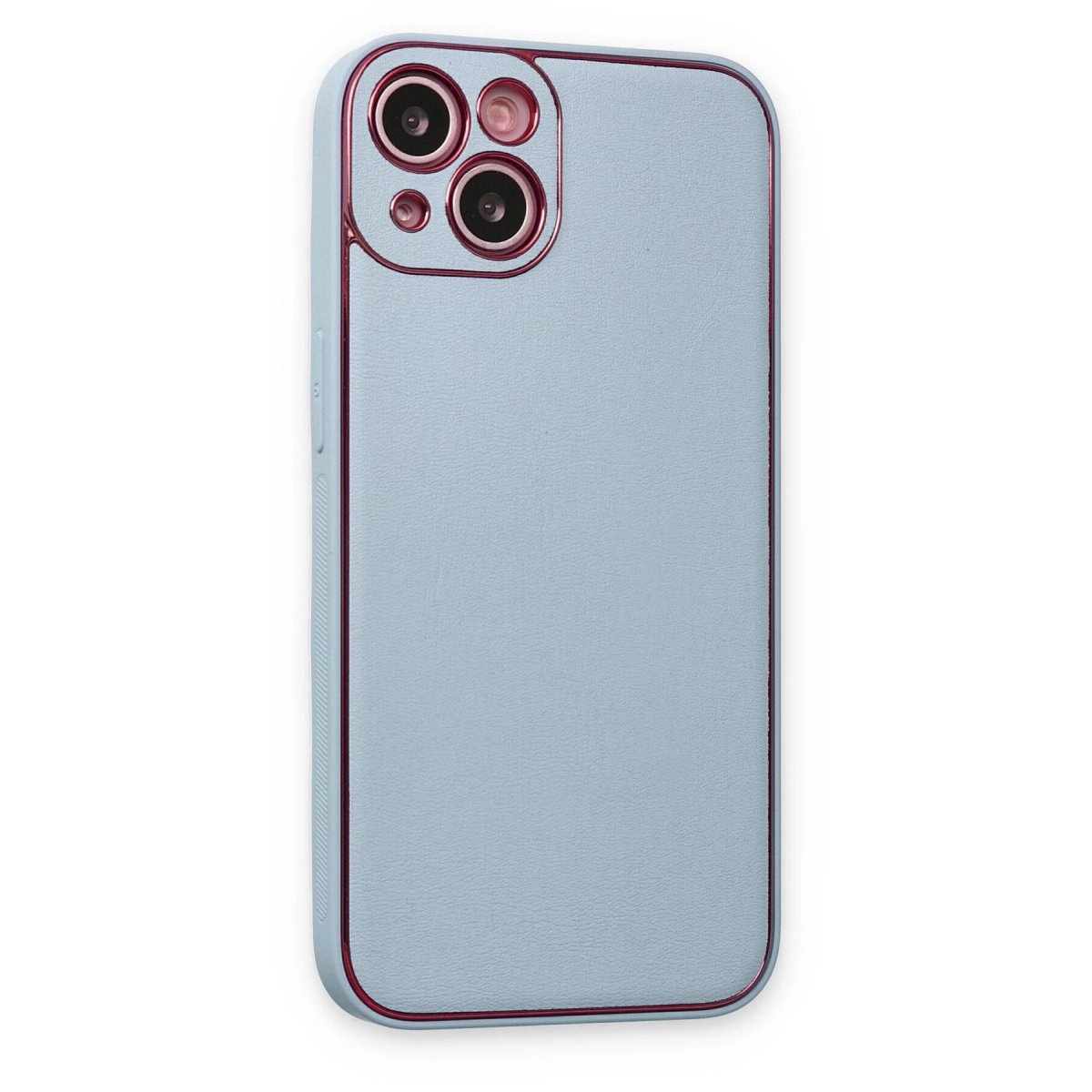 İphone 14 Plus Kılıf Coco Deri Silikon Kapak - Sky Blue İphone 14 Plus Kılıf Coco Deri Silikon Kapak - Sky Blue