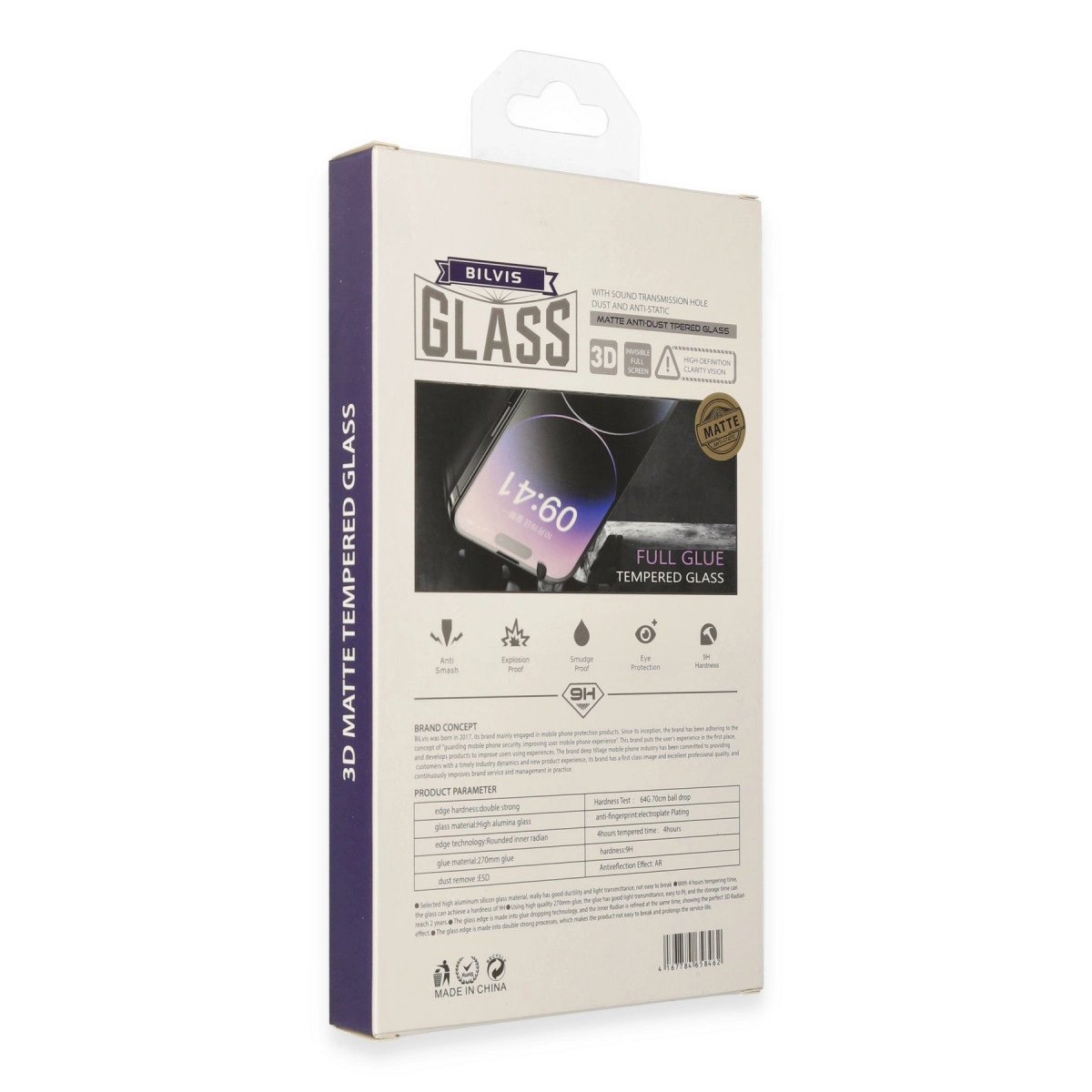 İphone 13 Pro Max Bilvis 3d Mat Cam Ekran Koruyucu