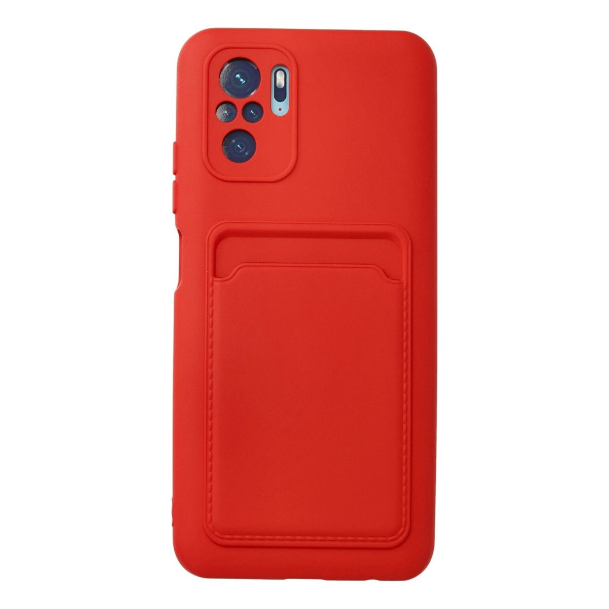 Xiaomi Redmi Note 10s Kılıf Kelvin Kartvizitli Silikon - Kırmızı Xiaomi Redmi Note 10s Kılıf Kelvin Kartvizitli Silikon - Kırmızı